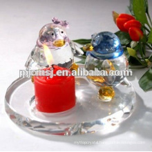 Wholesale crystal penguin figurines candle holder for wedding decoration or gifts CH-07